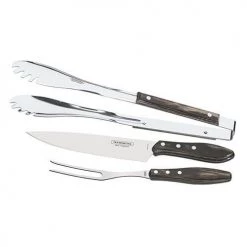 Tramontina 3 Piece BBQ Tongs & Carving Set
