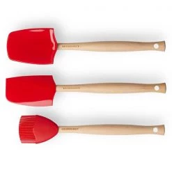 Le Creuset Cerise Craft 3-Piece Utensil Set -KITCHEN UTENSILS Sale 42830000600007 Le Creuset Set Of 3 Craft Brushes 2