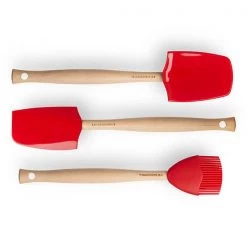 Le Creuset Cerise Craft 3-Piece Utensil Set -KITCHEN UTENSILS Sale 42830000600007 Le Creuset Set Of 3 Craft Brushes 3