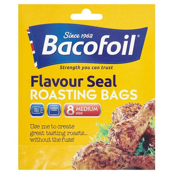 Bacofoil Set Of 8 Medium Flavour Seal Roasting Bags 1 Bacofoil Set Of 8 Medium Flavour Seal Roasting Bags