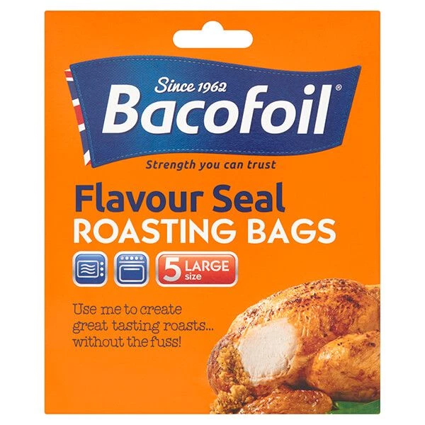 Bacofoil Set Of 5 Large Flavour Seal Roasting Bags 1 Bacofoil Set Of 5 Large Flavour Seal Roasting Bags