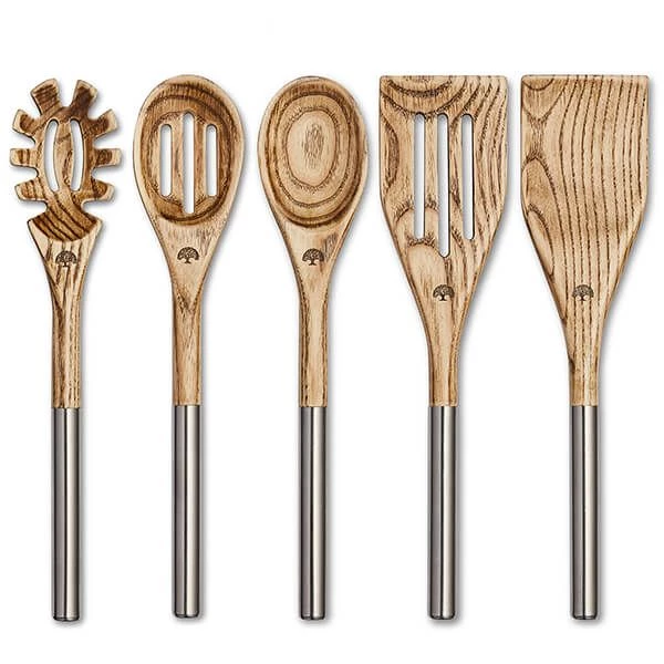 Barbary & Oak Hoxton 5 Piece Utensil Set With Holder 2 Barbary & Oak Hoxton 5 Piece Utensil Set With Holder - Image 2