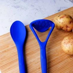 Colourworks Masher 24cm Silicone Blue -KITCHEN UTENSILS Sale CWMASHBLUV2 Colour Works Masher 24cm Silicone Blue 2