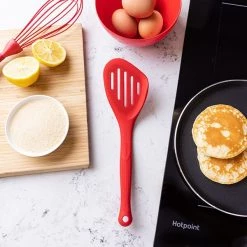 Colourworks Slotted Turner 28cm Silicone Red -KITCHEN UTENSILS Sale CWTURNREDV2 Colour Works Slotted Turner 28cm Silicone Red 4