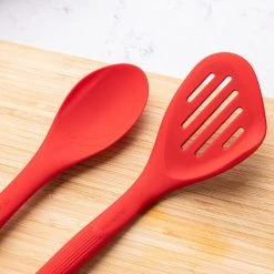 Colourworks Slotted Turner 28cm Silicone Red -KITCHEN UTENSILS Sale CWTURNREDV2 Colour Works Slotted Turner 28cm Silicone Red 5