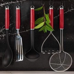 KitchenAid Stainless Steel Spider Strainer Empire Red -KITCHEN UTENSILS Sale KAG010OHERE KitchenAid Stainless Steel Spider Strainer Empire Red 5