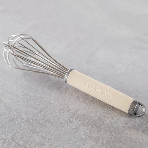 KitchenAid Stainless Steel Manual Hand Whisk Almond Cream 3 KitchenAid Stainless Steel Manual Hand Whisk Almond Cream - Image 3