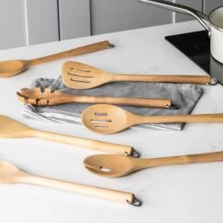 KitchenAid Birchwood Pasta Fork -KITCHEN UTENSILS Sale KQR712OHE KitchenAid Bamboo Pasta Fork 5