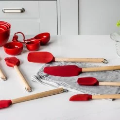 KitchenAid Birchwood Spoon Spatula With Silicone Head Red -KITCHEN UTENSILS Sale KQR730OHERE KitchenAid Birchwood Spoon Spatula Red 3