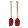KitchenAid 2-Piece Birchwood Mini Spatula Set With Silicone Heads Red