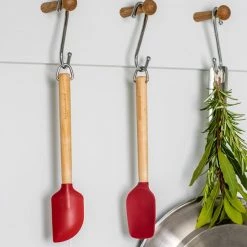 KitchenAid 2-Piece Birchwood Mini Spatula Set With Silicone Heads Red -KITCHEN UTENSILS Sale KQR750OHERE KitchenAid Birchwood Mini Spatula Set Red 4