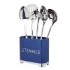 Lovello Retro Midnight Blue Textured Utensil Holder