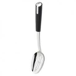Judge Satin Black Slotted Spoon