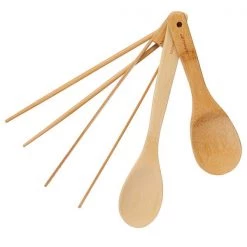 World Of Flavours 4 Piece Bamboo Utensil Set